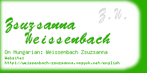 zsuzsanna weissenbach business card